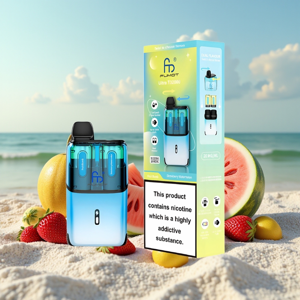 Fumot Ultra T32000 Disposable Vape 32K Pūti 800mAh 24ml Zemeņu Arbūzs