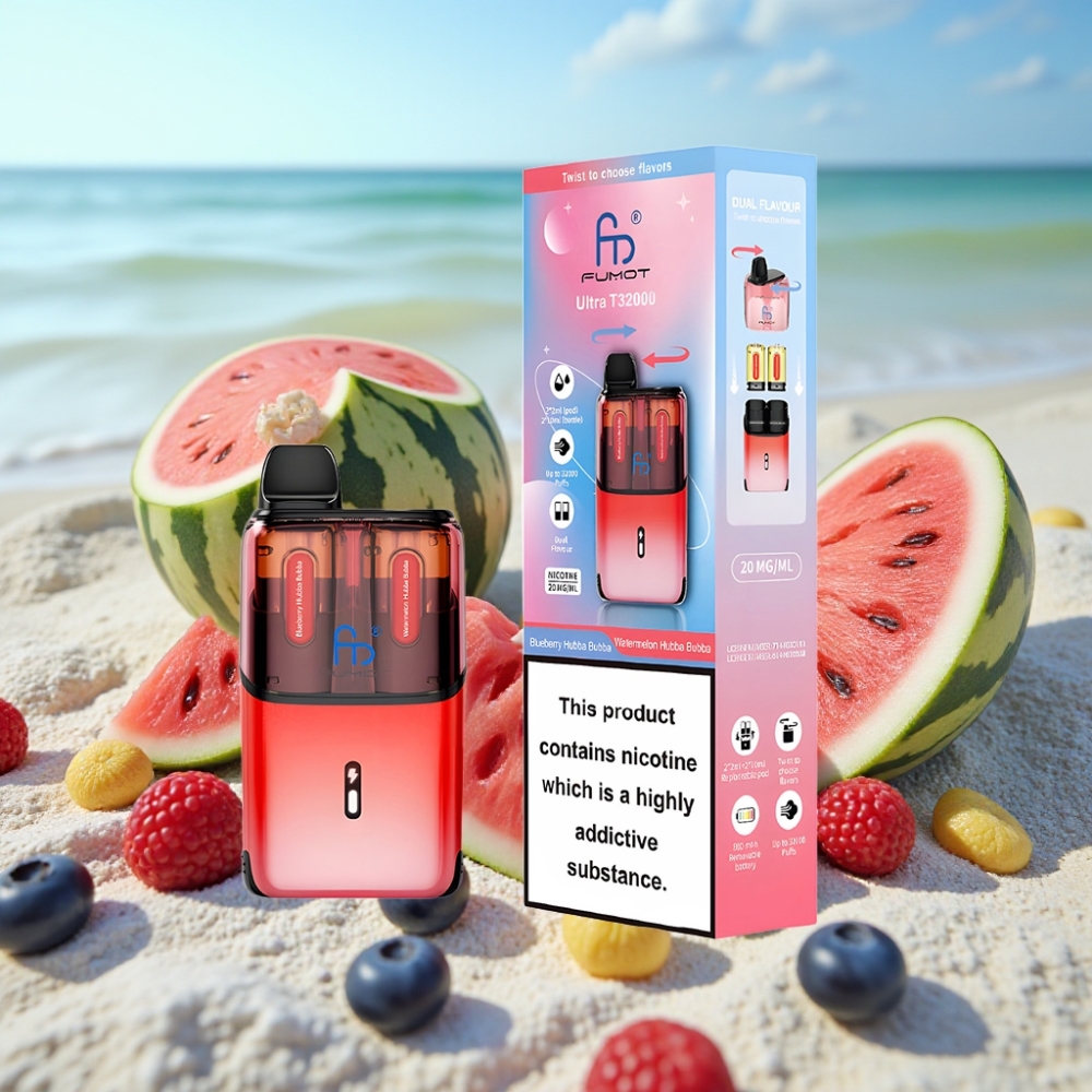 Fumot Ultra T32000 Disposable Vape Mellenes Hubba Bubba - Arbūza Hubba Bubba 24ml 800mAh
