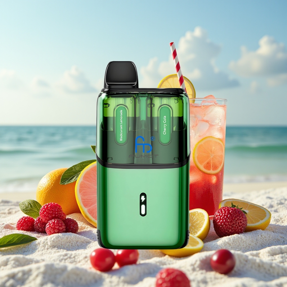 Fumot Ultra T32000 Disposable Vape – Melna Ribene Limonāde  Ķiršu Kola – 32000 Pūkšanas 24ml