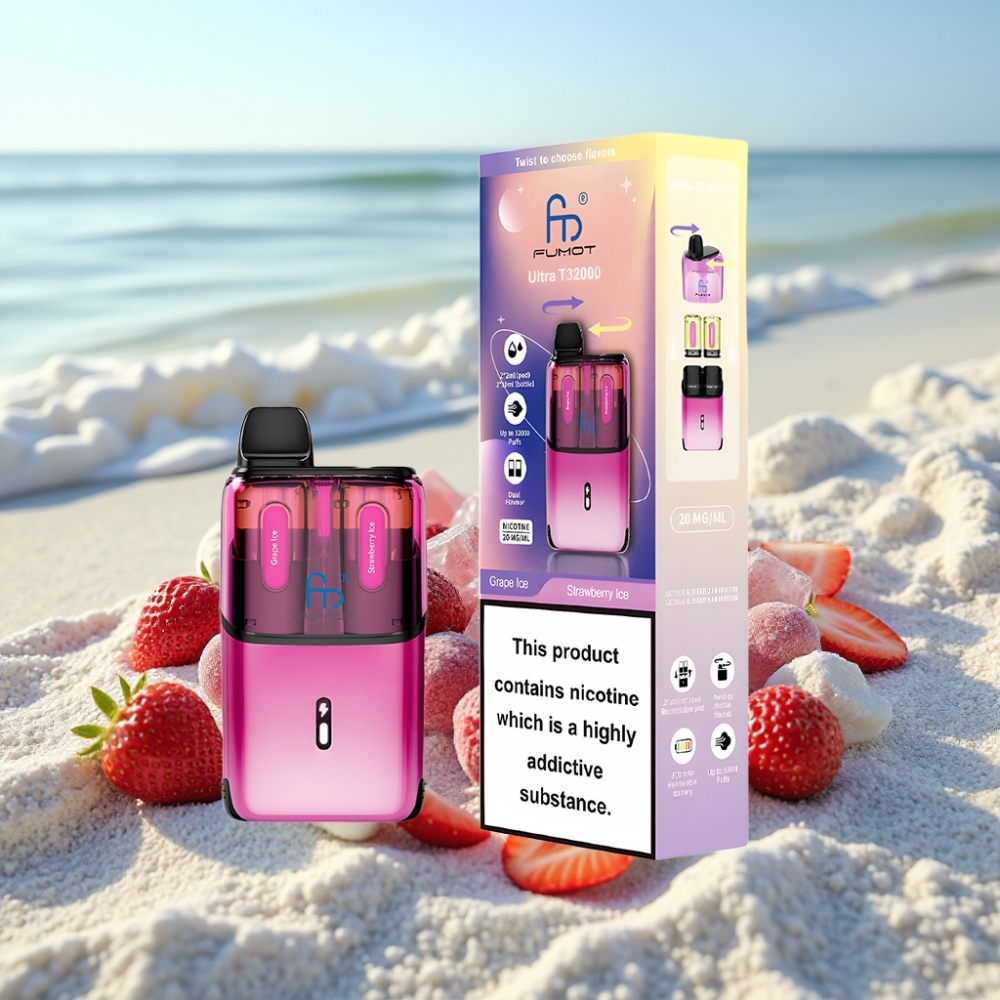 Fumot Ultra T32000 Disposable Vape – Vīnogu Ledus - Zemeņu Ledus 24ml 800mAh