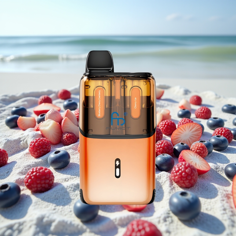 Fumot Ultra T32000 Disposable Vape – Zemeņu Ķiršu Ledus (32000 pūtiens 24ml 800mAh)