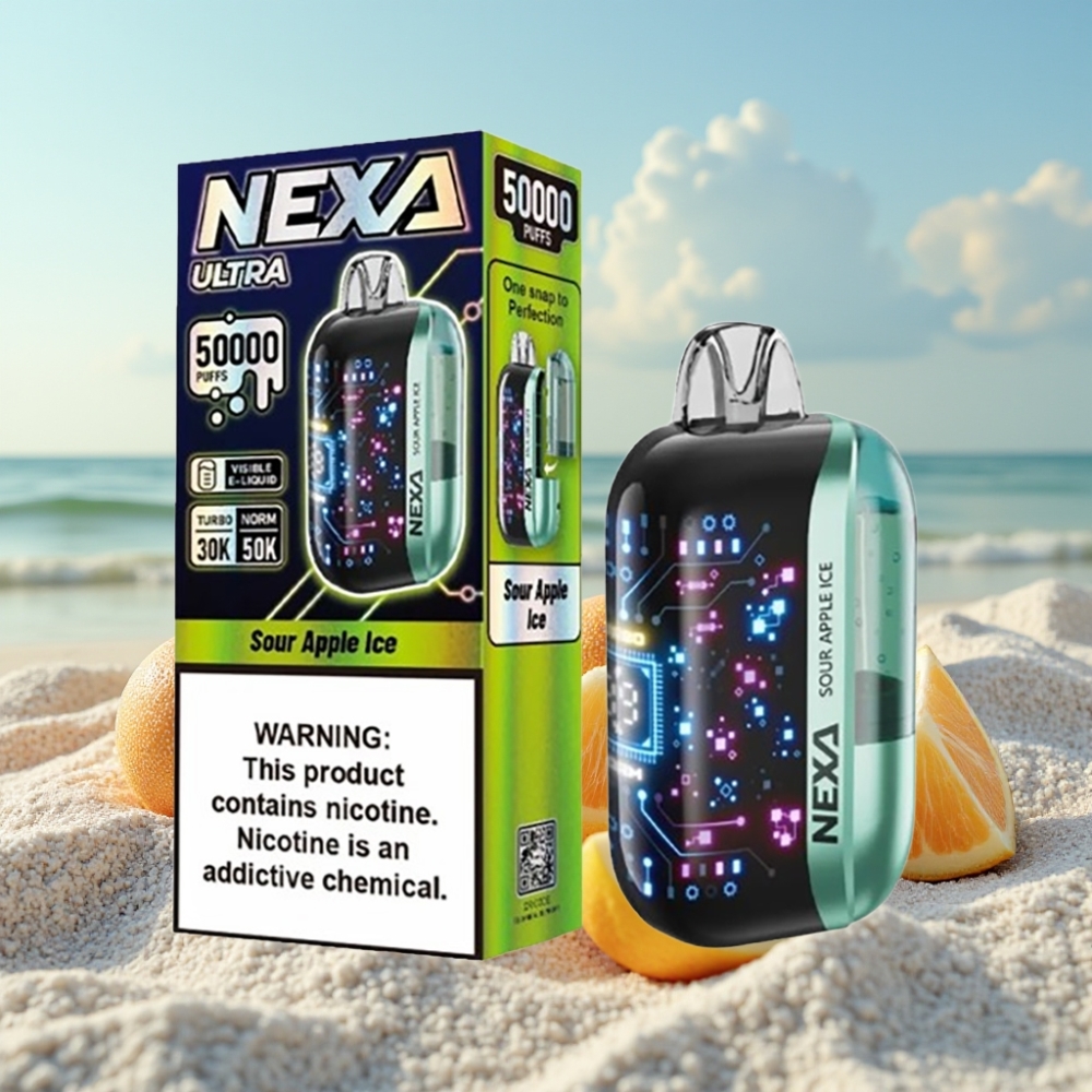 NEXA Ultra 50K Disposable Vape Skābā ābola ledus 20ml 50000