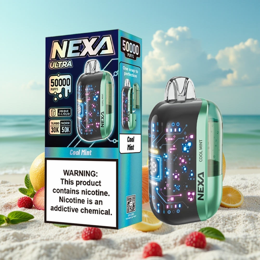 NEXA Ultra 50K Disposable Vape – 20ml 800mAh 50000 Pūti 5 Nikotīns Cool Mētra