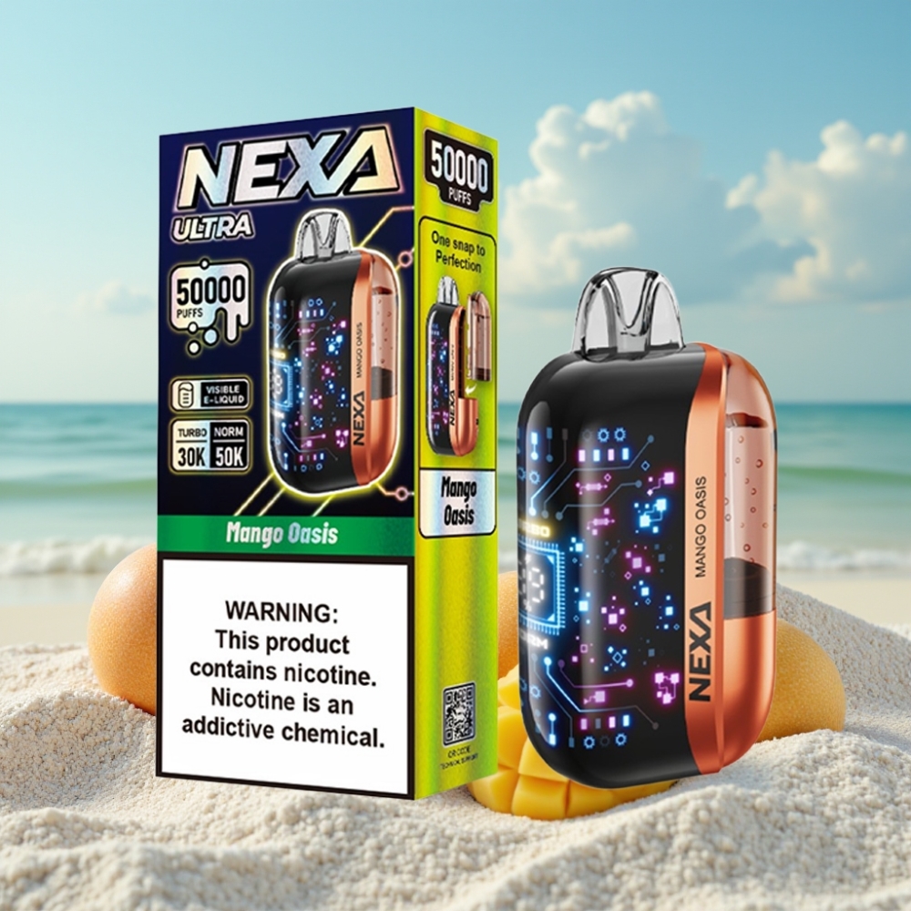 NEXA Ultra 50K Disposable Vape – Mango Oāze 20ml 5 Nikotīns 50000 Pūķi