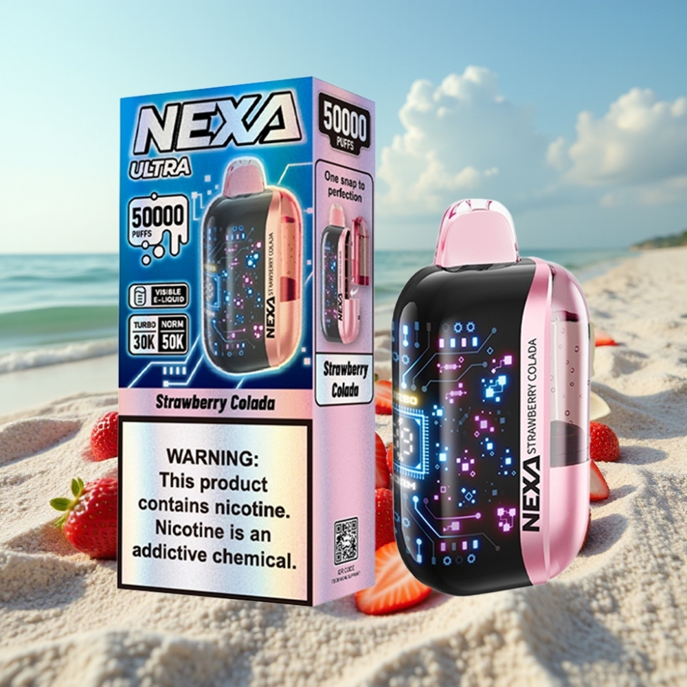 NEXA Ultra 50K Izmetamais Veips 20ml 5 Nikotīna Zemeņu Kolāda