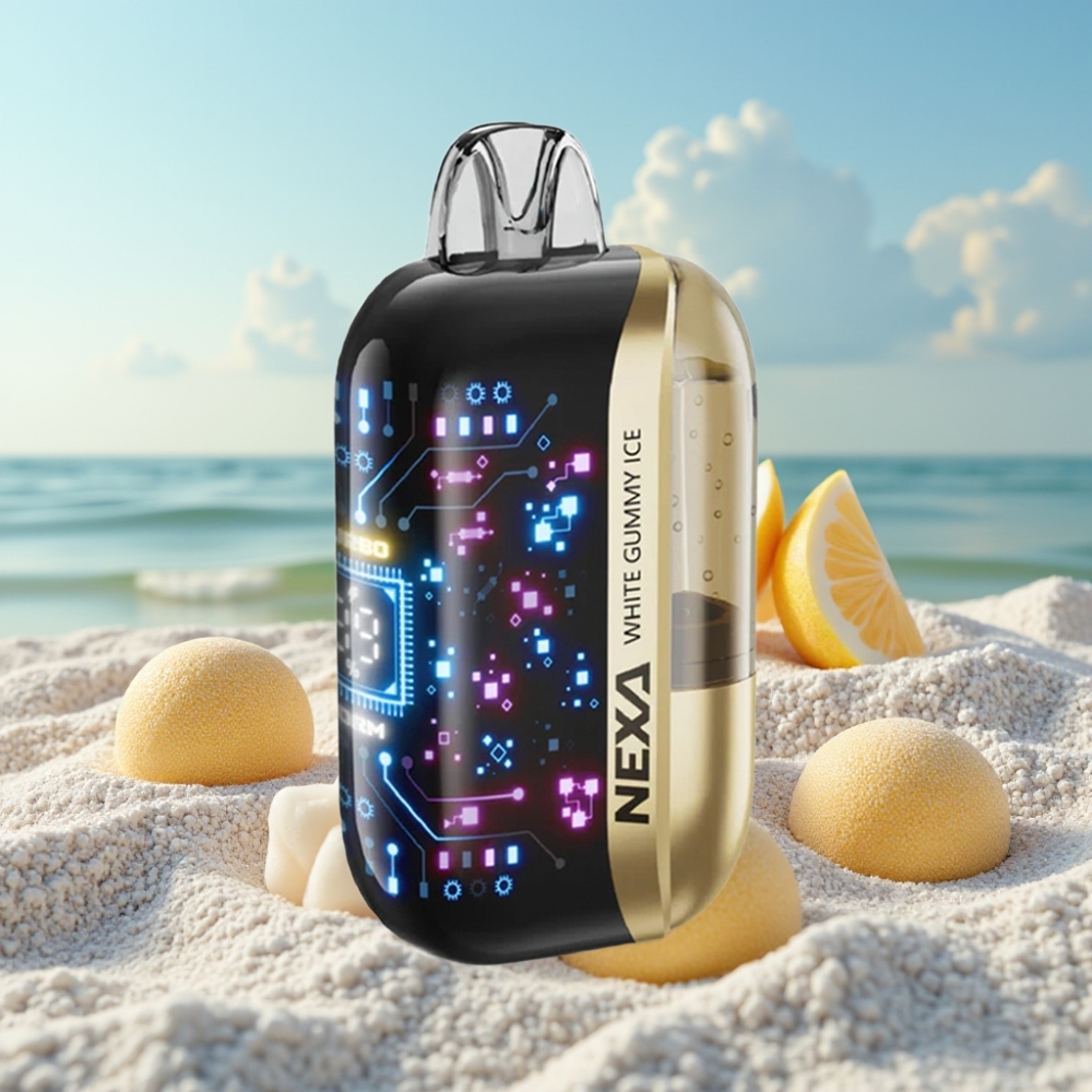 NEXA Ultra 50K Izmetamais Veips – 20ml 5 Nikotīna Balta Gumijas Ledus