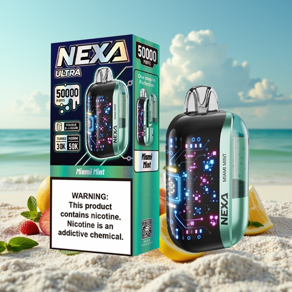 NEXA Ultra 50K Izmetamā Vape – Maimi Mētra 20ml 800mAh 5 Nikotīns
