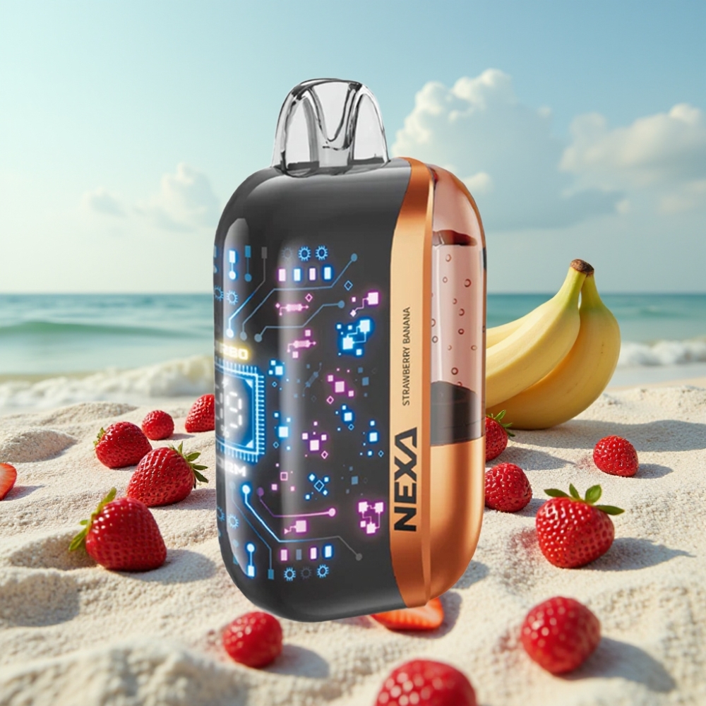 NEXA Ultra 50K Izmēģināms Vaps (20ml 5 Nikotīna 50000 Ivilcieni) Zemenes Banāns