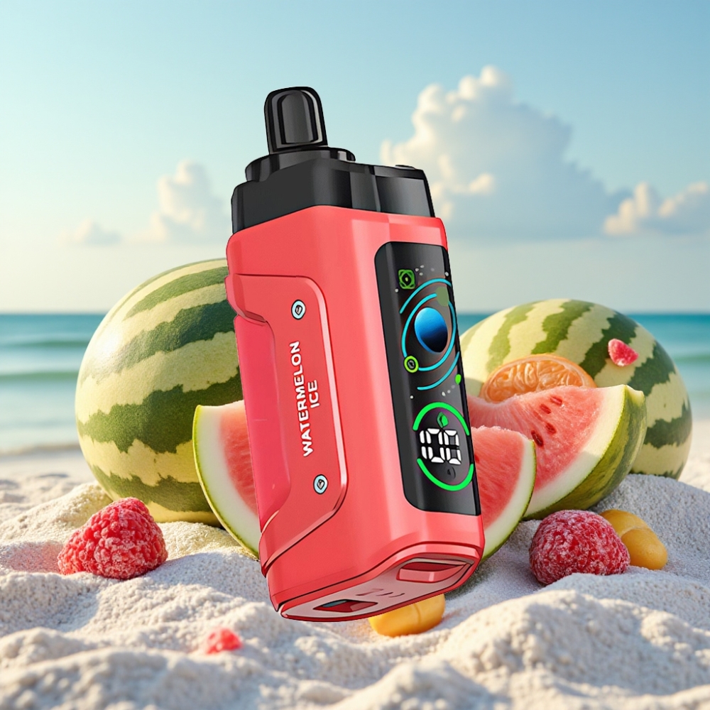 Razz Bar 45000 Puffs Disposable Vape Arbūza Ledus 10Ω 20 mg/ml