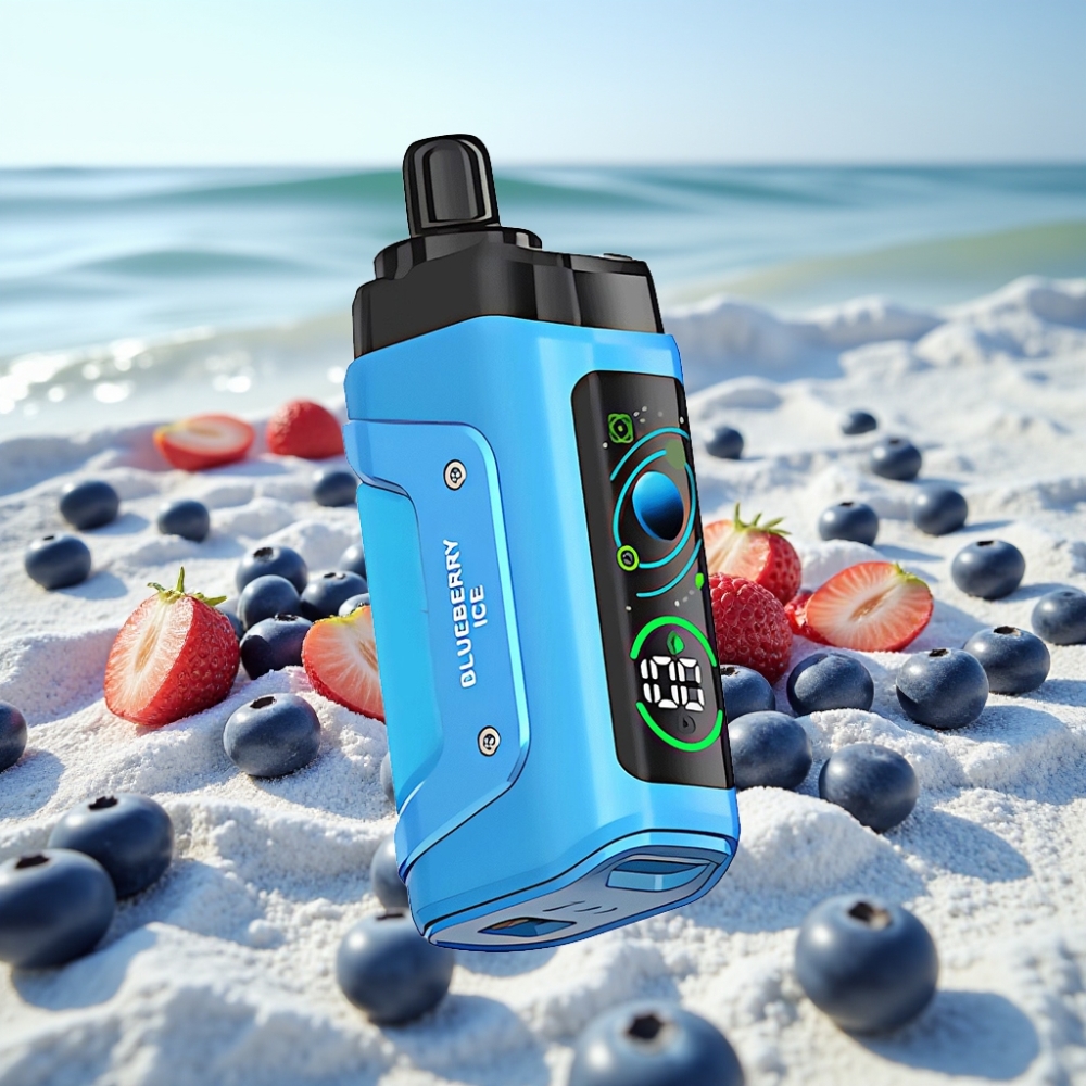 Razz Bar 45000 Puffs Disposable Vape Zilene Vassarīna Ledus ar 10 Ohm Coil un Type-C