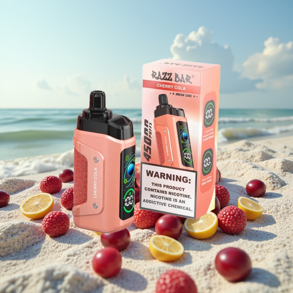 Razz Bar 45000 Puffs Disposable Vape Ķiršu Kola 10 Ohm Type-C