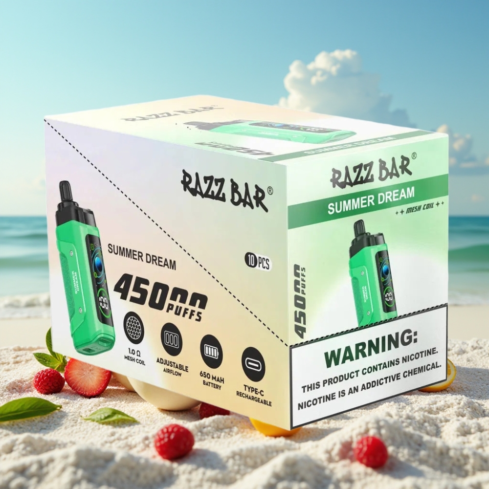 Razz Bar 45000 Pūšu Disposable Vape Vasaras Sapnis