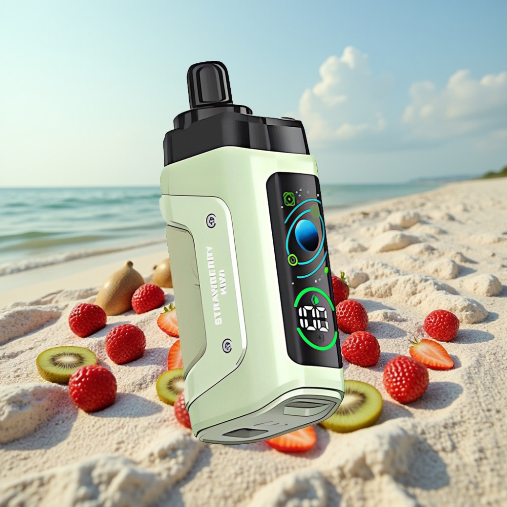 Razz Bar 45000 Pūšu Izmēģinājams Vape Zemenu Ķiršu 10 Ohm