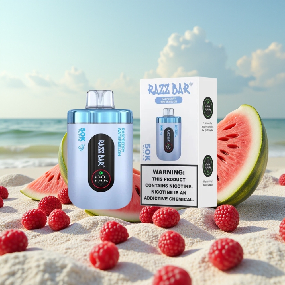 Razz Bar 50K Pūšu Disposable Vape Avenu Arbūzu 2 Nikotīna