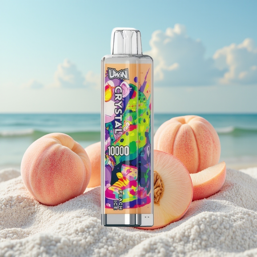 UWIN Crystal 10000 Puffs Disposable Vape (Persiku Ledus) – 18ml 08Ω Type-C