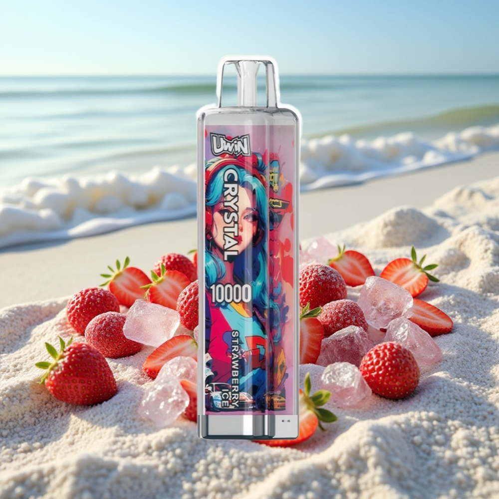UWIN Crystal 10000 Puffs Disposable Vape (Zemeņu Ledus) – 18ml 650mAh Type-C