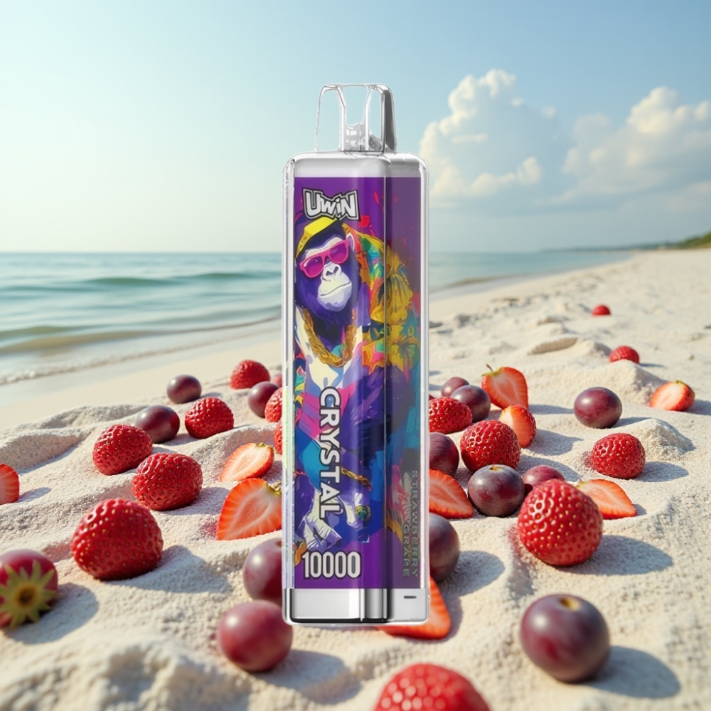 UWIN Crystal 10000 Puffs Disposable Vape (Zemeņu Vīnogu) – 18ml 650mAh Type-C
