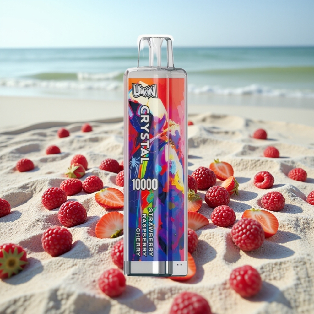 UWIN Crystal 10000 Puffs Dispozabais Vape Zemenes-Aveņu-Ķiršu (0/2/3/5 18ml RGB)