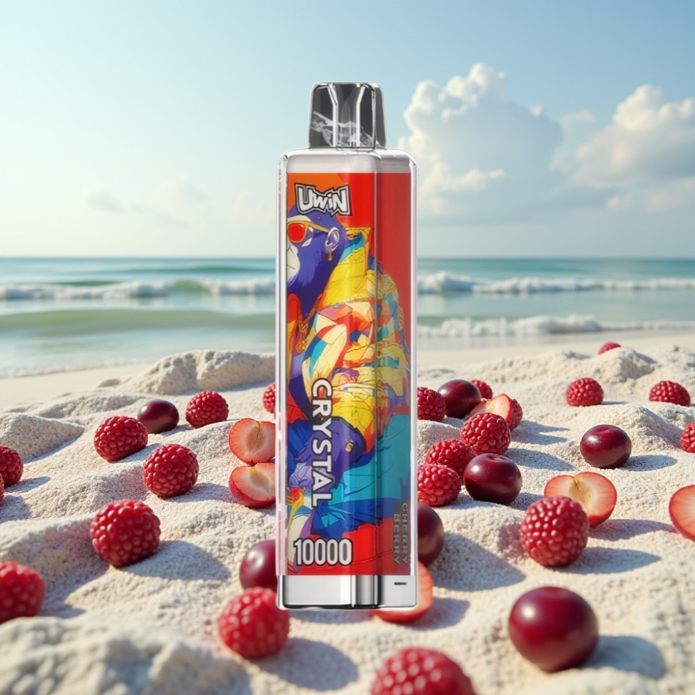 UWIN Crystal 10000 Pūšas Dispozitīvais Veyps Ķiršu Ogā (08Ω 18ml 650mAh)