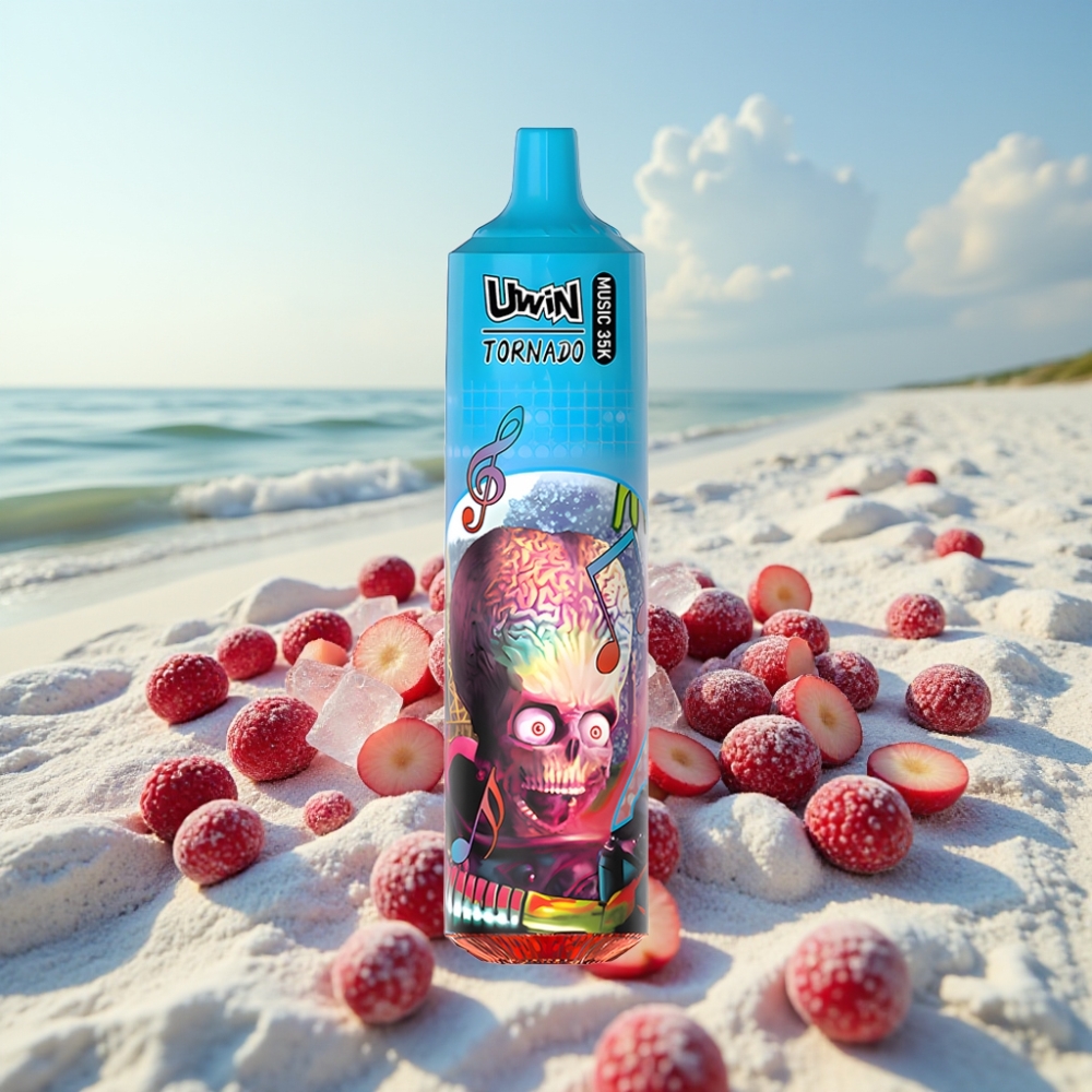 Uwin Tornado 35K Mūzikas Izmēģinājuma Vape Ķiršu Ledus 0-5 600mAh Type-C