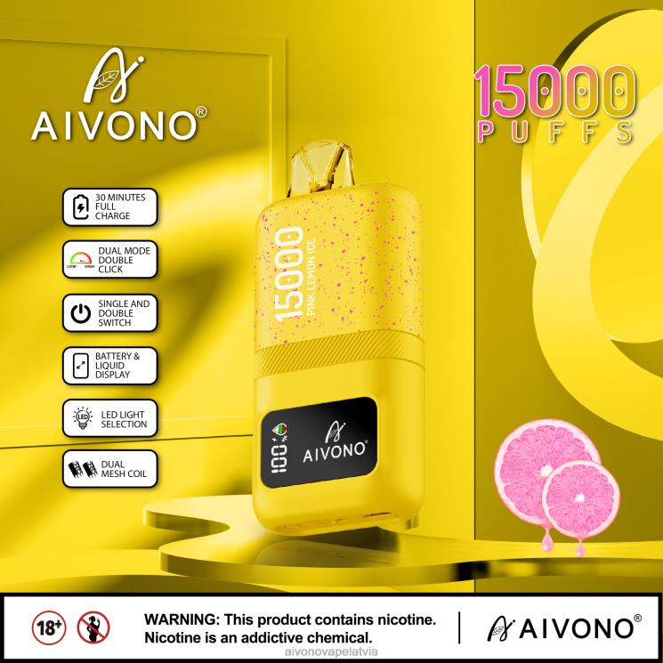 Aivono Vape Review - Aivono AIM magic 15 000 rozā citrona ledus 4V8XV61