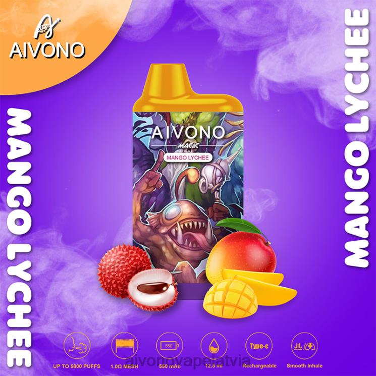 Aivono Vape - Aivono AIM MAGIC 5800 mouth box cigarete mango ličī 4V8XV98