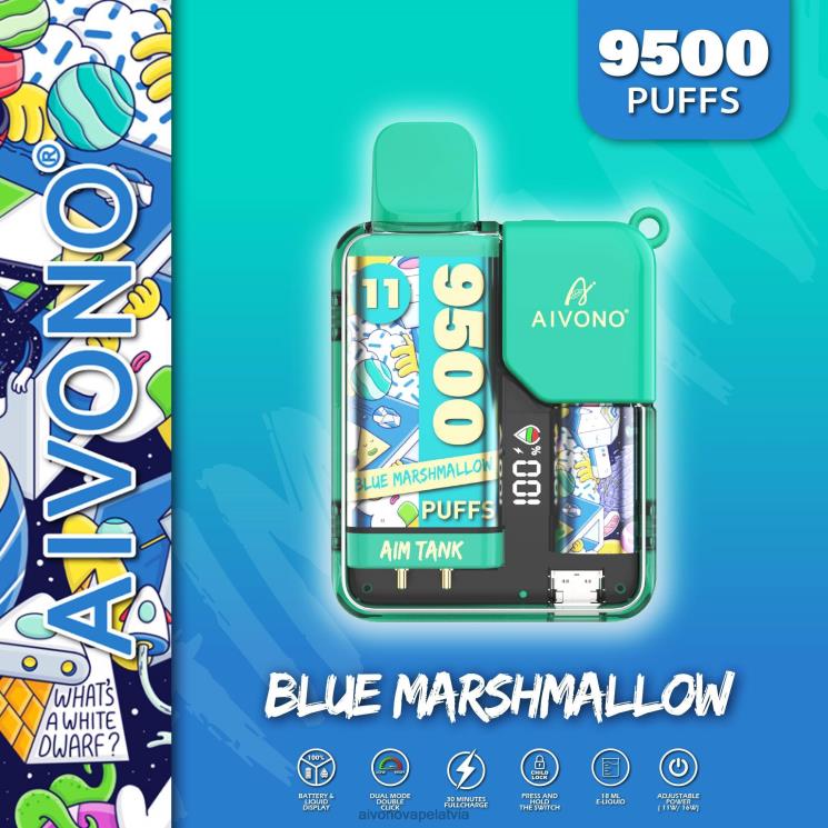 Aivono Puffs - Aivono AIM TANK 9500 zils zefīrs 4V8XV42