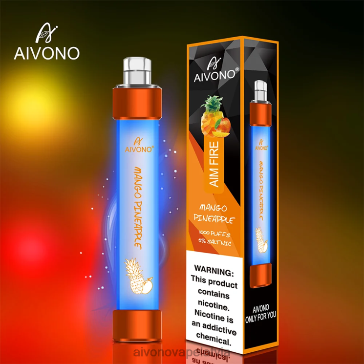 Aivono Vape Review - Aivono AIM FIRE 1000 mango ananāss 4V8XV331