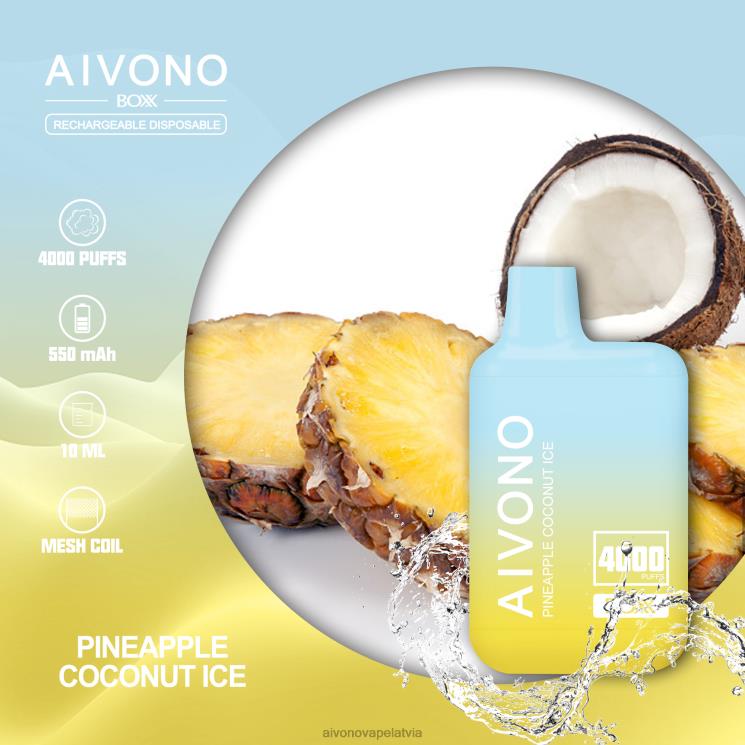 Aivono Puffs - Aivono AIM BOXX 4000 ananāsu kokosriekstu ledus 4V8XV222
