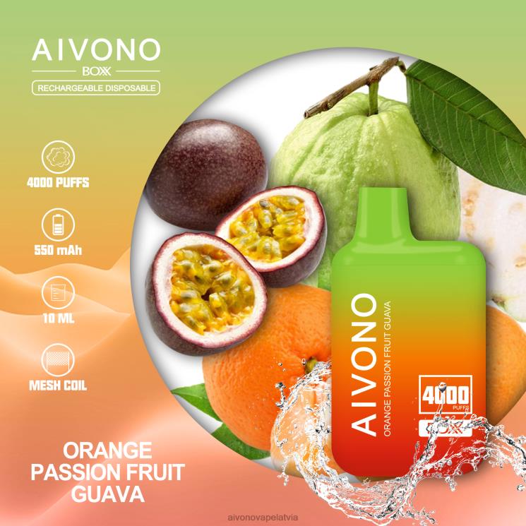 Aivono Puffs - Aivono AIM BOXX 4000 apelsīnu marakujas gvajava 4V8XV212