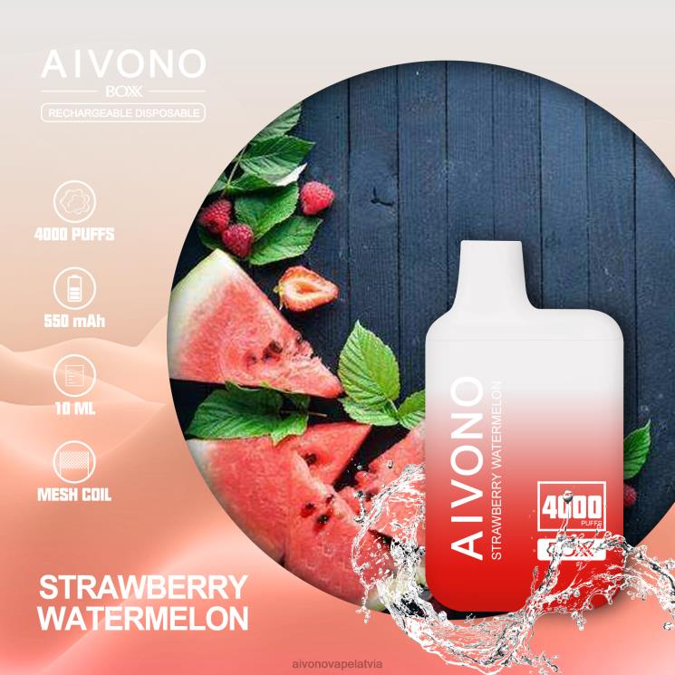 Aivono Vape Latvia - Aivono AIM BOXX 4000 zemeņu arbūzs 4V8XV214