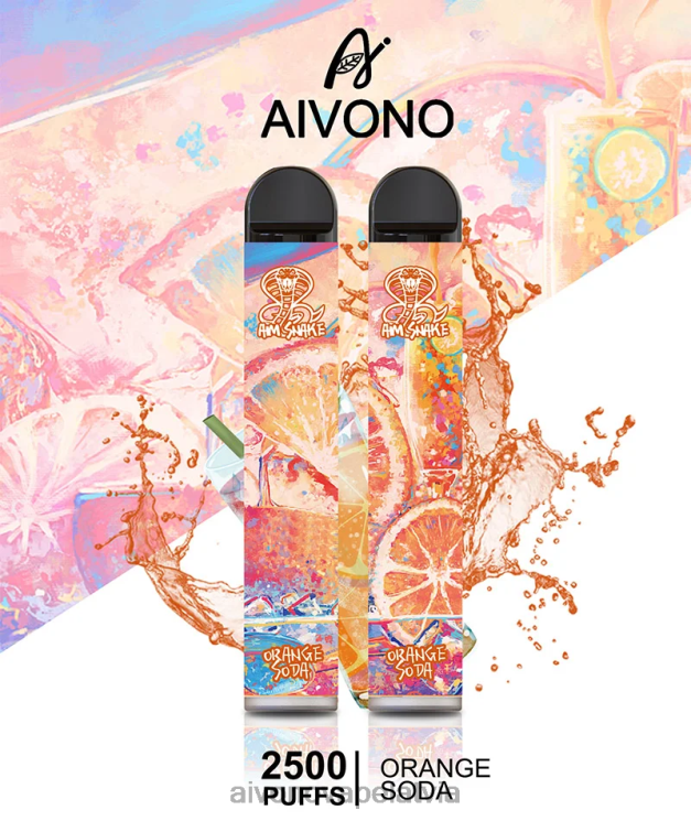 Aivono Vape Latvia - Aivono AIM SNAKE 2500 apelsīnu soda 4V8XV314