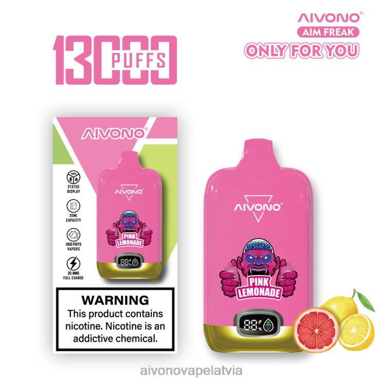 Aivono Vape Latvia - Aivono AIM FREAK 13 000 rozā limonāde 4V8XV249