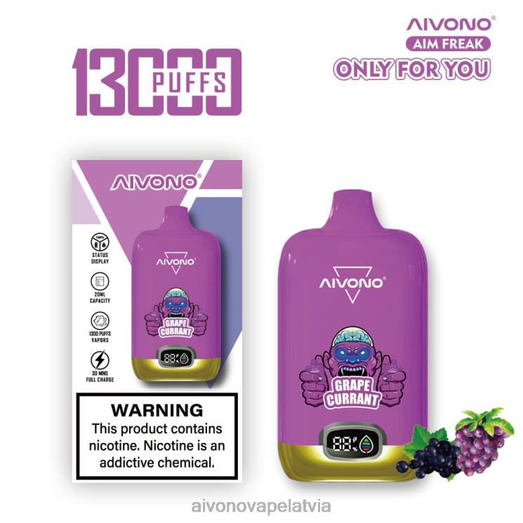 Aivono Vape Review - Aivono AIM FREAK 13 000 vīnogu jāņogas 4V8XV251