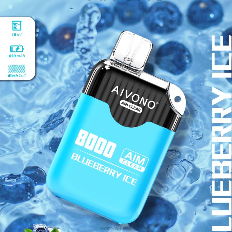 Aivono Vape Review - Aivono AIM CLEAR 8000 melleņu ledus 4V8XV206