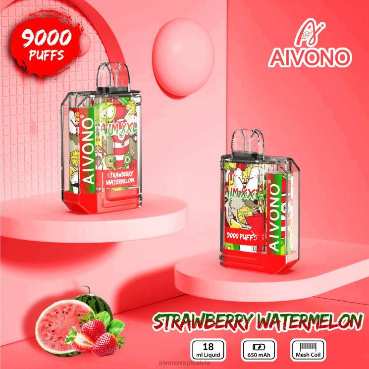 Aivono Vape - Aivono AIM XXL 9000 mutes uzlīme caurspīdīga zemeņu arbūzs 4V8XV53
