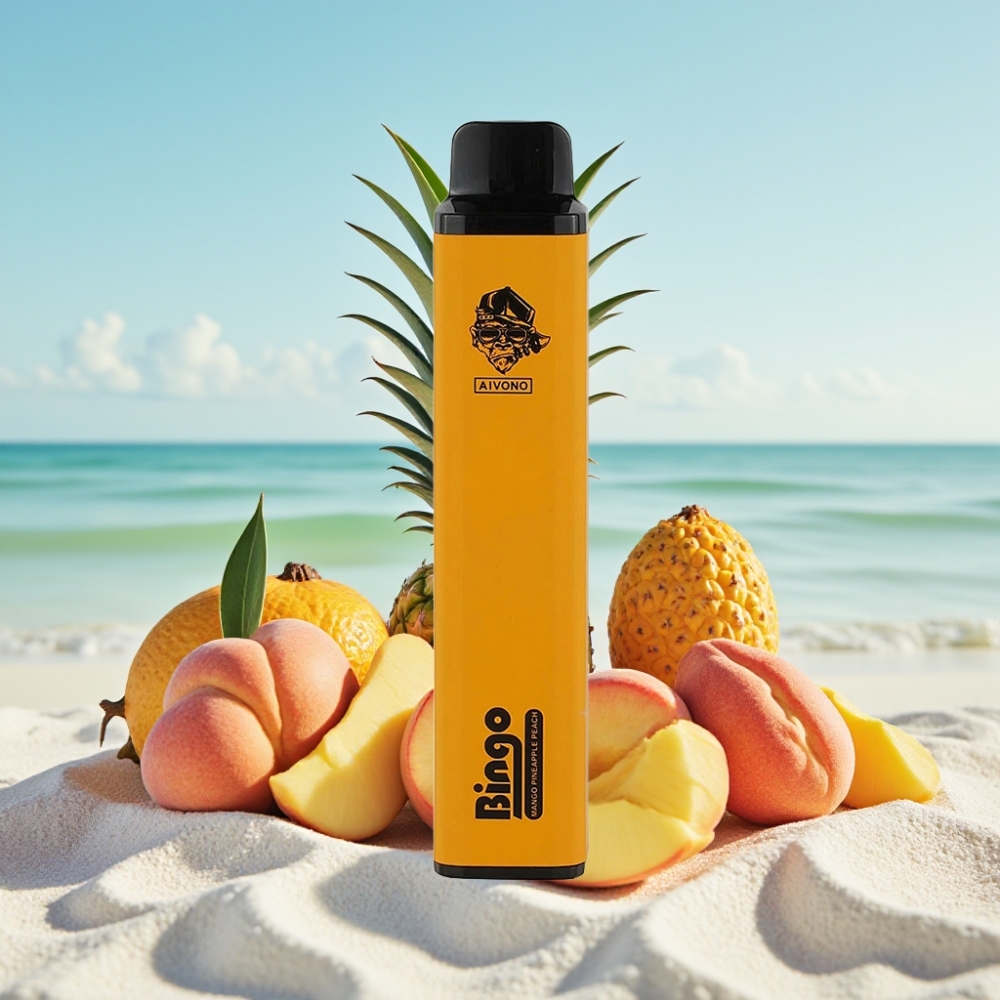 Aivono AIM BINGO 4000 Pūšas Displeja Vape Ananāsu Persiku 21x123mm 10mL