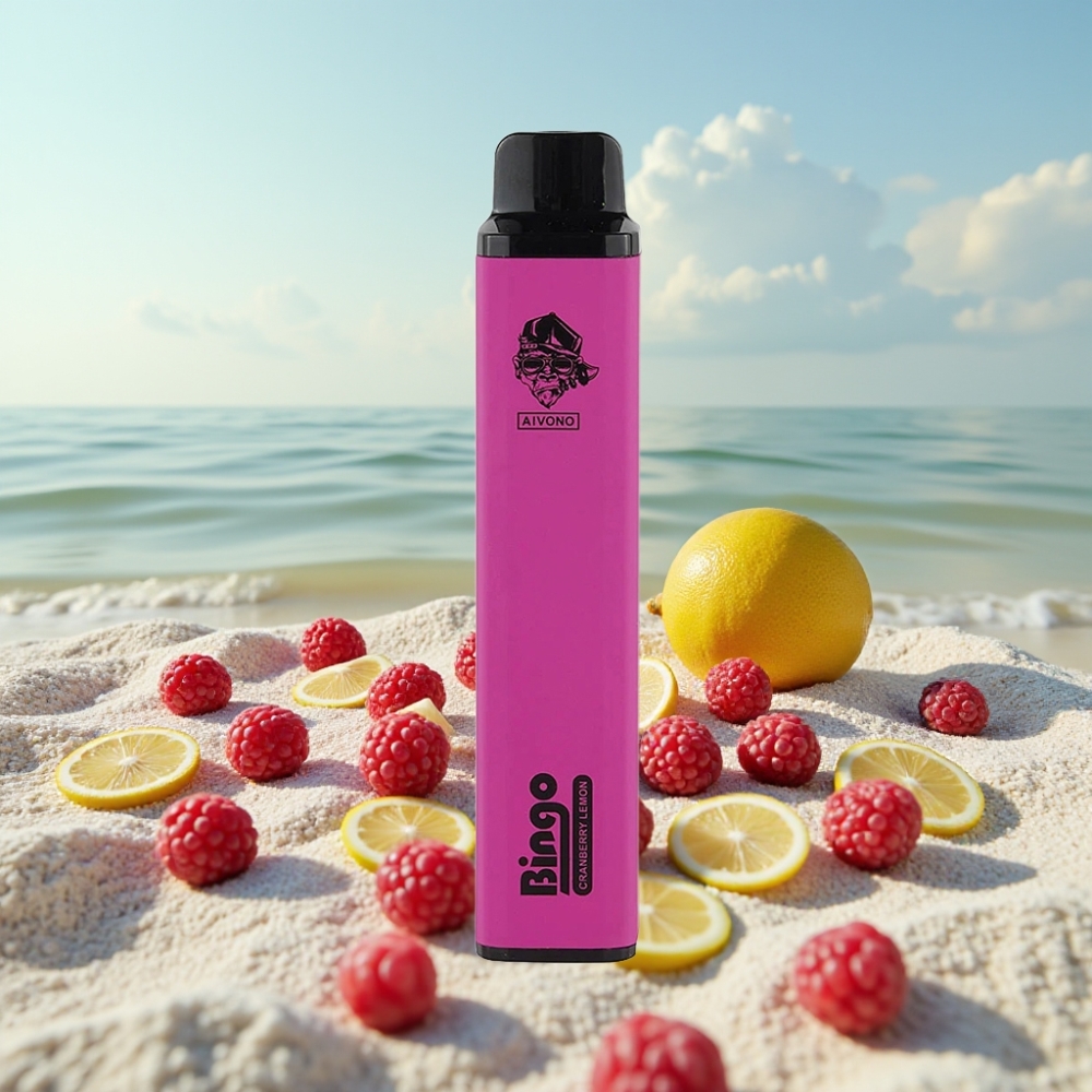 Aivono AIM BINGO 4000 Puffu Disposable Vape Brūkleņu Citrons (21×123mm, 10mL)