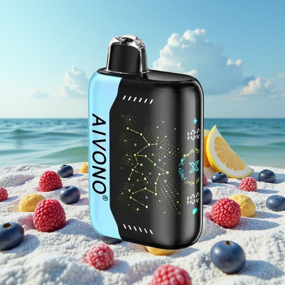 Aivono AIM BOOM 25000 Puffi Zilā Aveņu Ledus 0-5% 28ml 650mAh