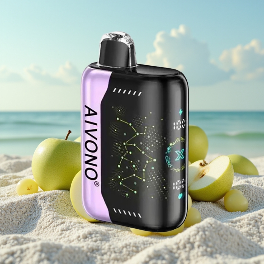 Aivono AIM BOOM 25000 Puffs 0%-5% 28ml Zaļā ābolu vīnogu