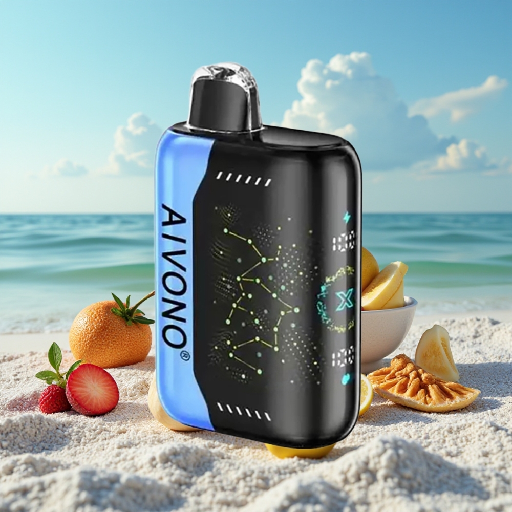 Aivono AIM BOOM 25000 Puffs Disposable Vape Zilā Ranchērs 0%-5% 28ml 650mAh