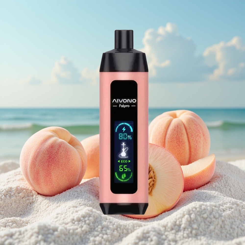 Aivono AIM FATPRO 22000 Puffs Persiku Ledus 0%-5% Nikotīns 28ml 600mAh