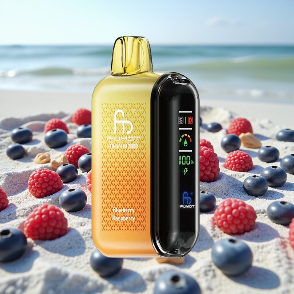 Fumot Tornado 20000 Puffs Disposable Vape Zilene Aveņu ar 20ml un 2% Nikotīna