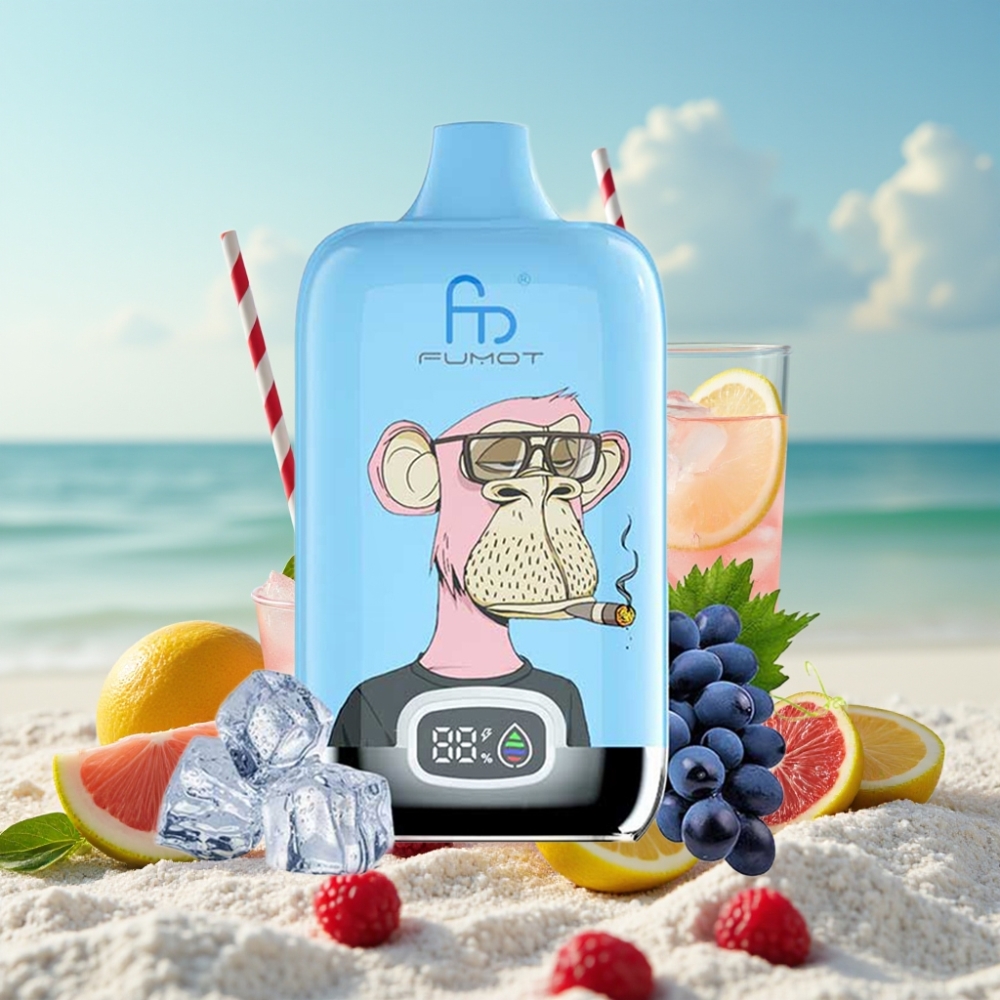 Fumot Tornado Digital Box 12000 Pūši 20ml Rozā Limonāde