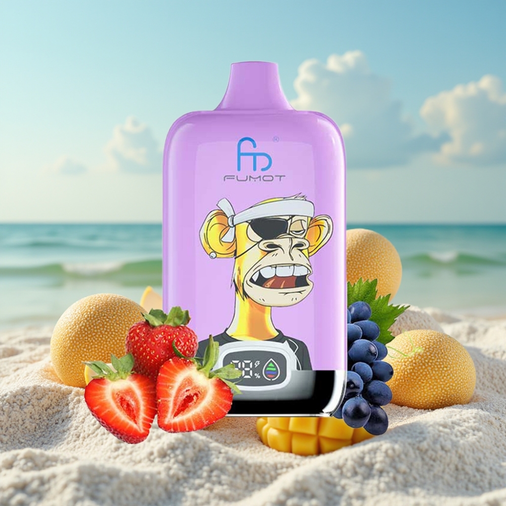 Fumot Tornado Digital Box 12000 Pūšu 20ml Mango Ledū