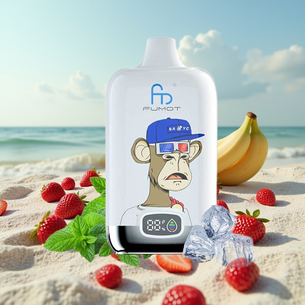 Fumot Tornado Digital Box 12000 Puffs Zemeņu Banānu 20ml 5%