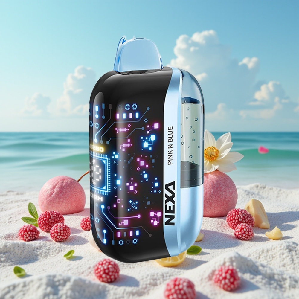 NEXA Ultra 50K Disposable Vape – 20ml, 50000 Pūfu, 5% Nikotīna, Rozā un Zila