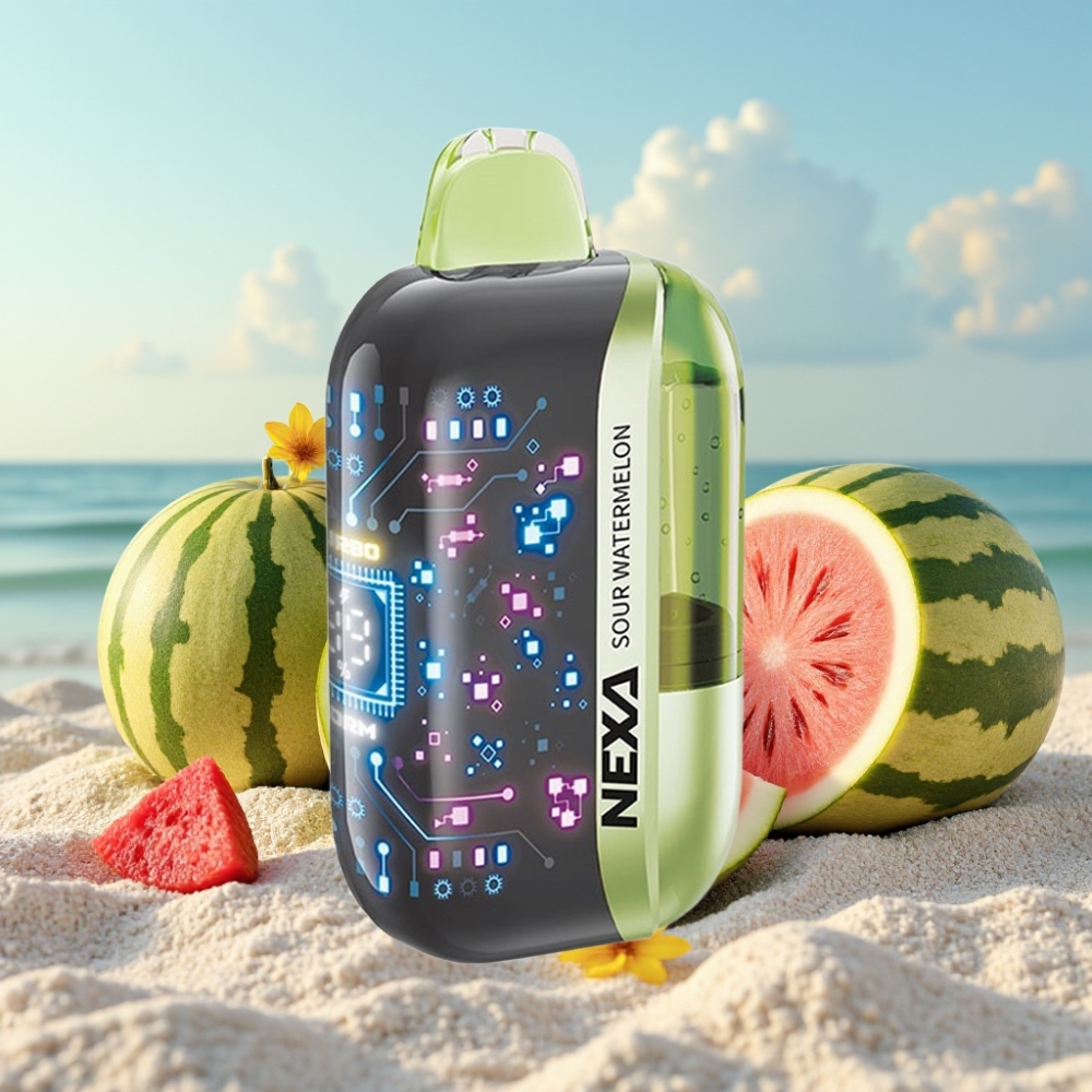 NEXA Ultra 50K Disposable Vape Skābā Arbūza Garša, 20ml, 800mAh, 50000 Puffi