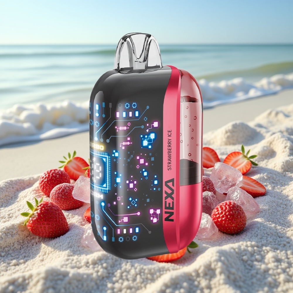 NEXA Ultra 50K Izmetamais Vaps – Zemeņu Ledus, 20ml, 5% Nikotīna, 800mAh