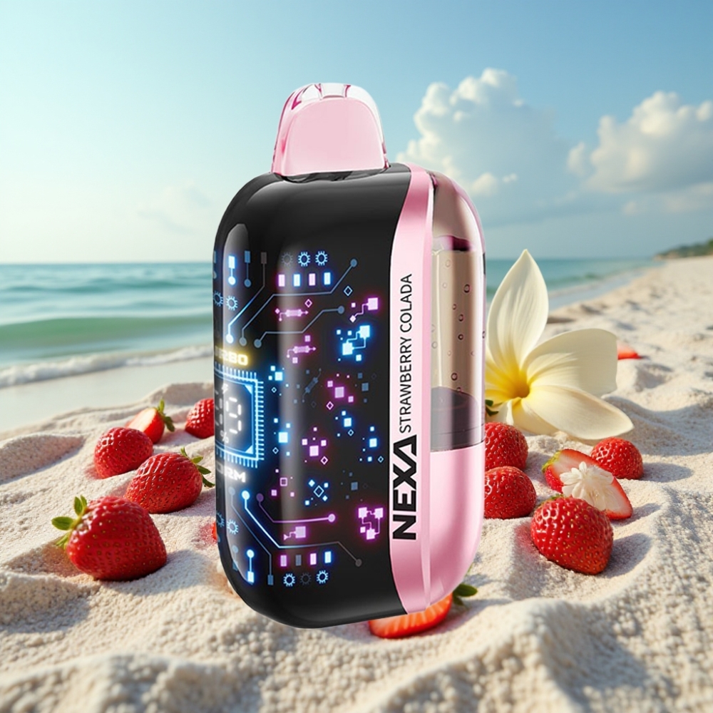 NEXA Ultra 50K Izmetamais Veips 20ml, 5% Nikotīna, Zemeņu Kolāda